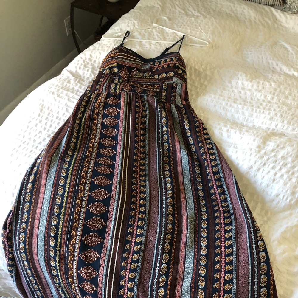Boho maxi dress with built in cups.